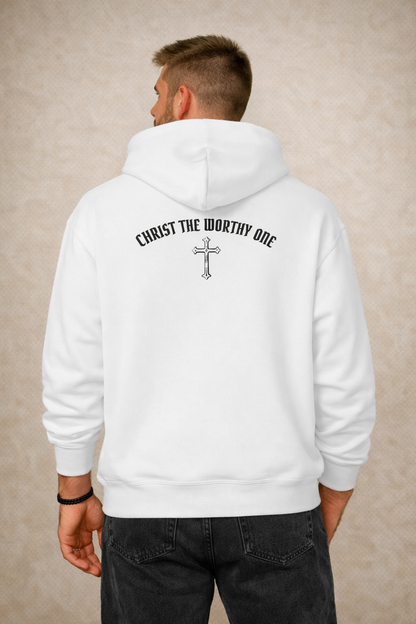 WORTHY ONE CROSS HOODIE