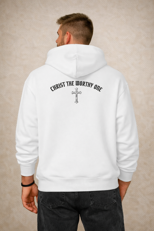 WORTHY ONE CROSS HOODIE