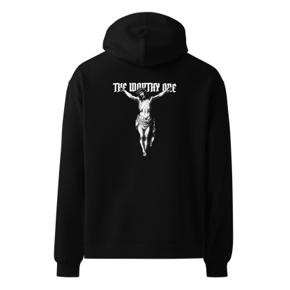 WORTHY ONE CRUCIFIX HOODIE